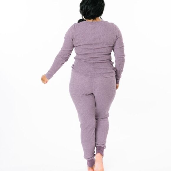 Zyia Active Don’t Wake Me Thermal Waffle Knit Loungewea Joggers- Size Large - Picture 3 of 9